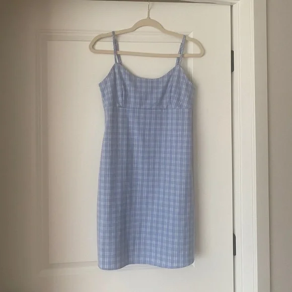 Brandy Melville | Dresses | Brandy Melville Blue And White Plaid Dress |  Poshmark